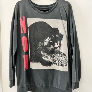 ALLSAINTS sweater - size large - multi-colored. Vintage black.